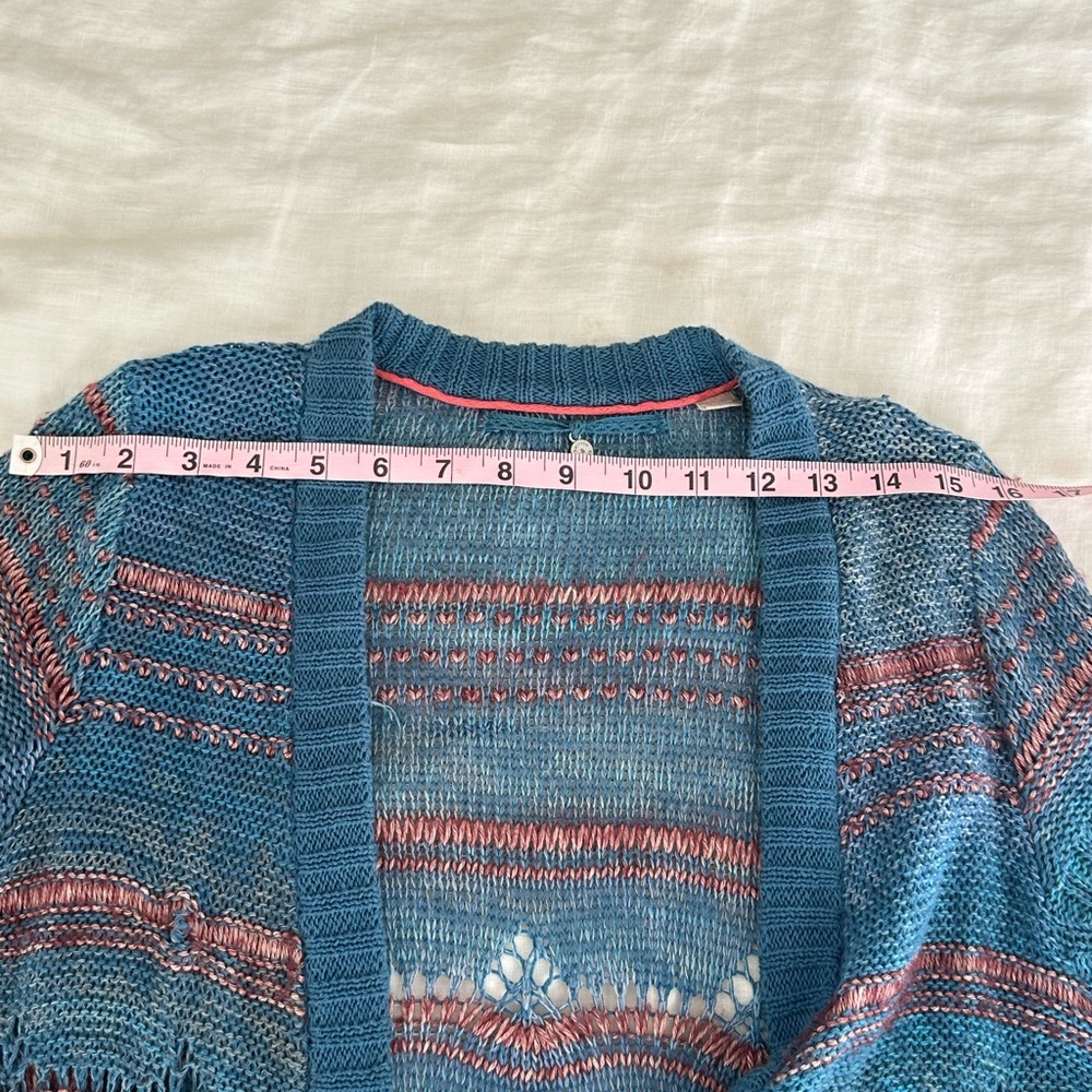 Knitted & Knotted for Anthropologie Crochet Duster Boho Knit Maxi Cardigan - Picture 4 of 10